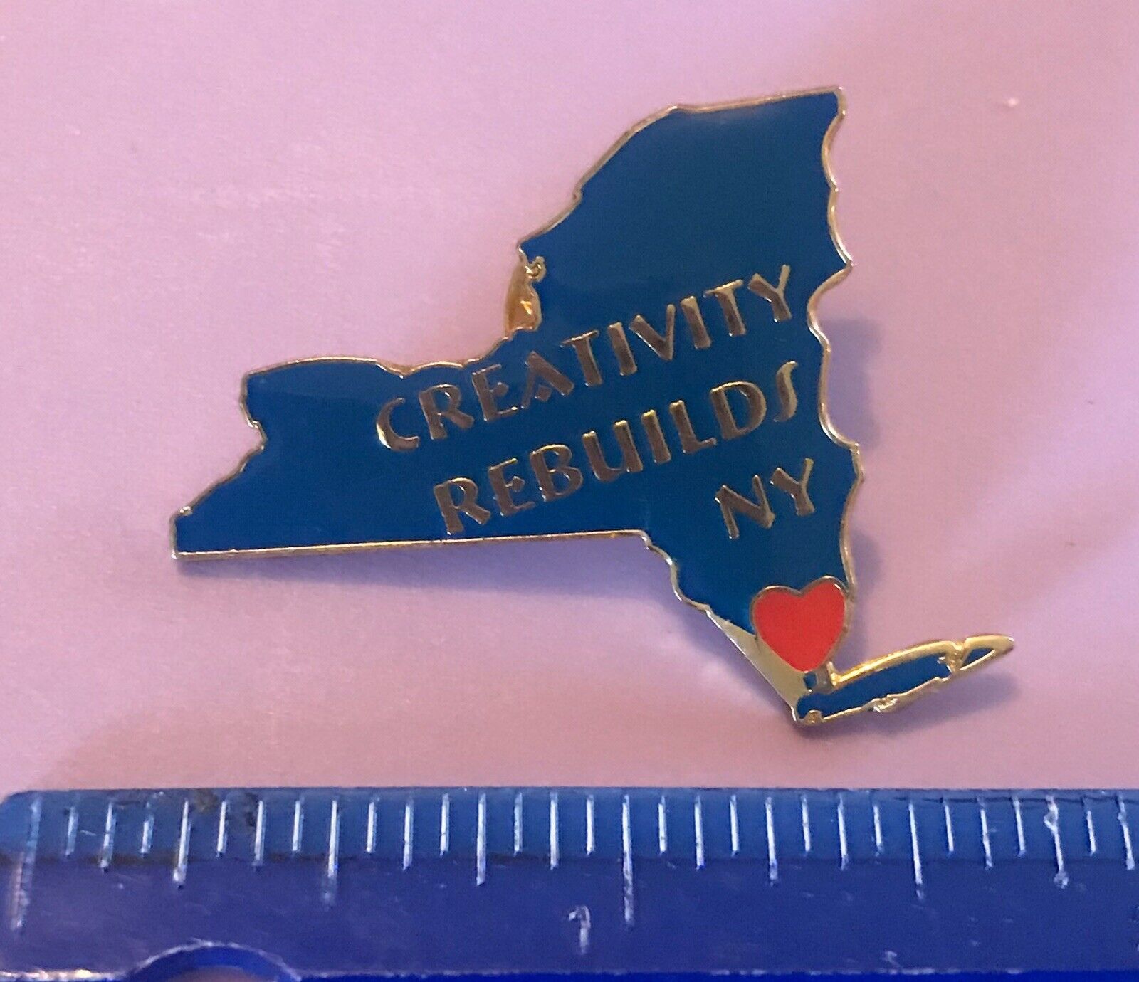 Creativity Rebuilds New York Lapel Pin