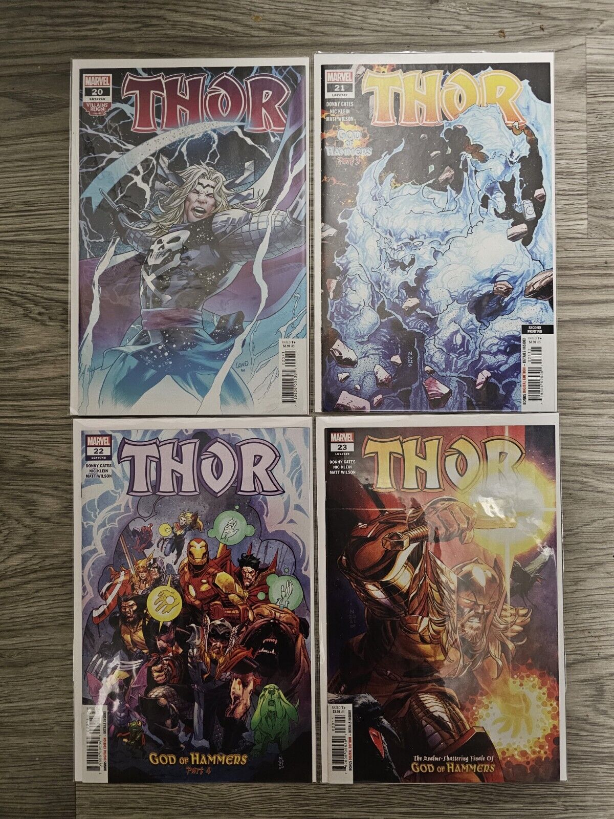 Thor #20-23 (2021) 1st App & Origin God Of Hammers Lot Of 4 Marvel Comics NM 