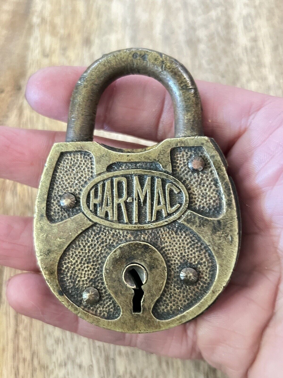Vintage Old HAR-MAC Padlock No Key Lock
