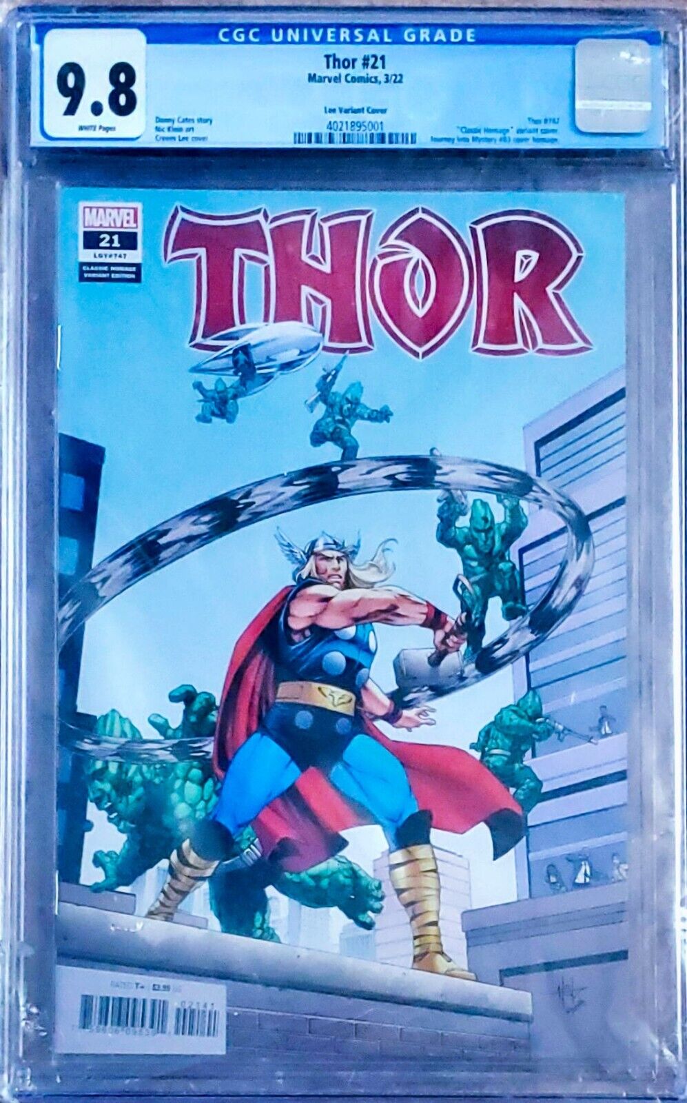Thor #21 (747) CGC 9.8 Crees Lee Homage To Journey Into Mystery 83 