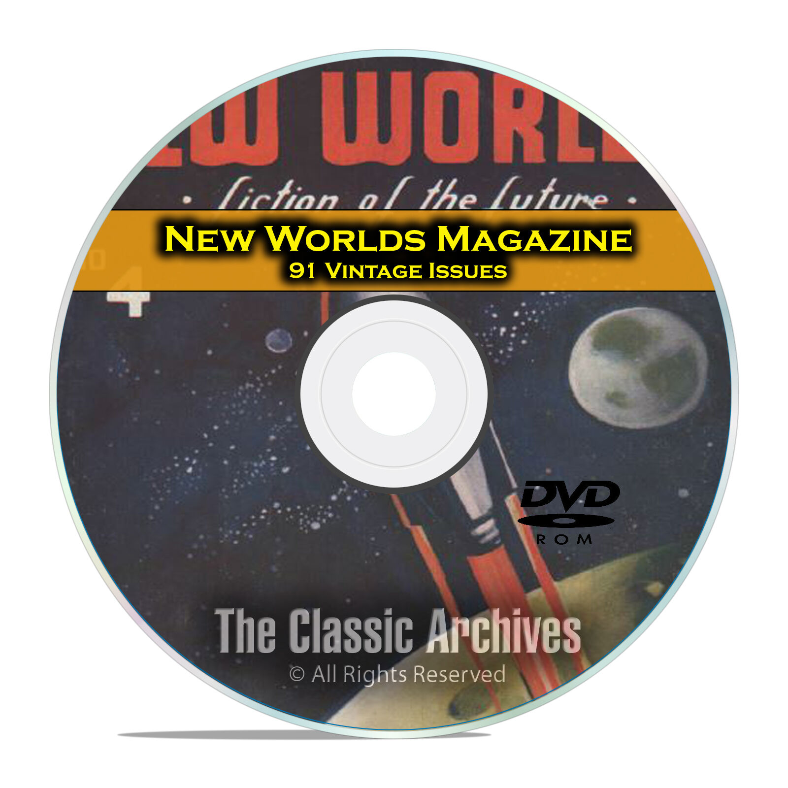 New Worlds, 91 Vintage Pulp Magazine, Golden Age Science Fiction DVD C63
