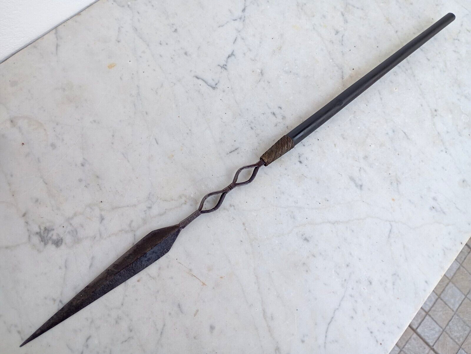 Vintage African Mozambique Old Hunting Ornated Spear Shona Tribe Origin