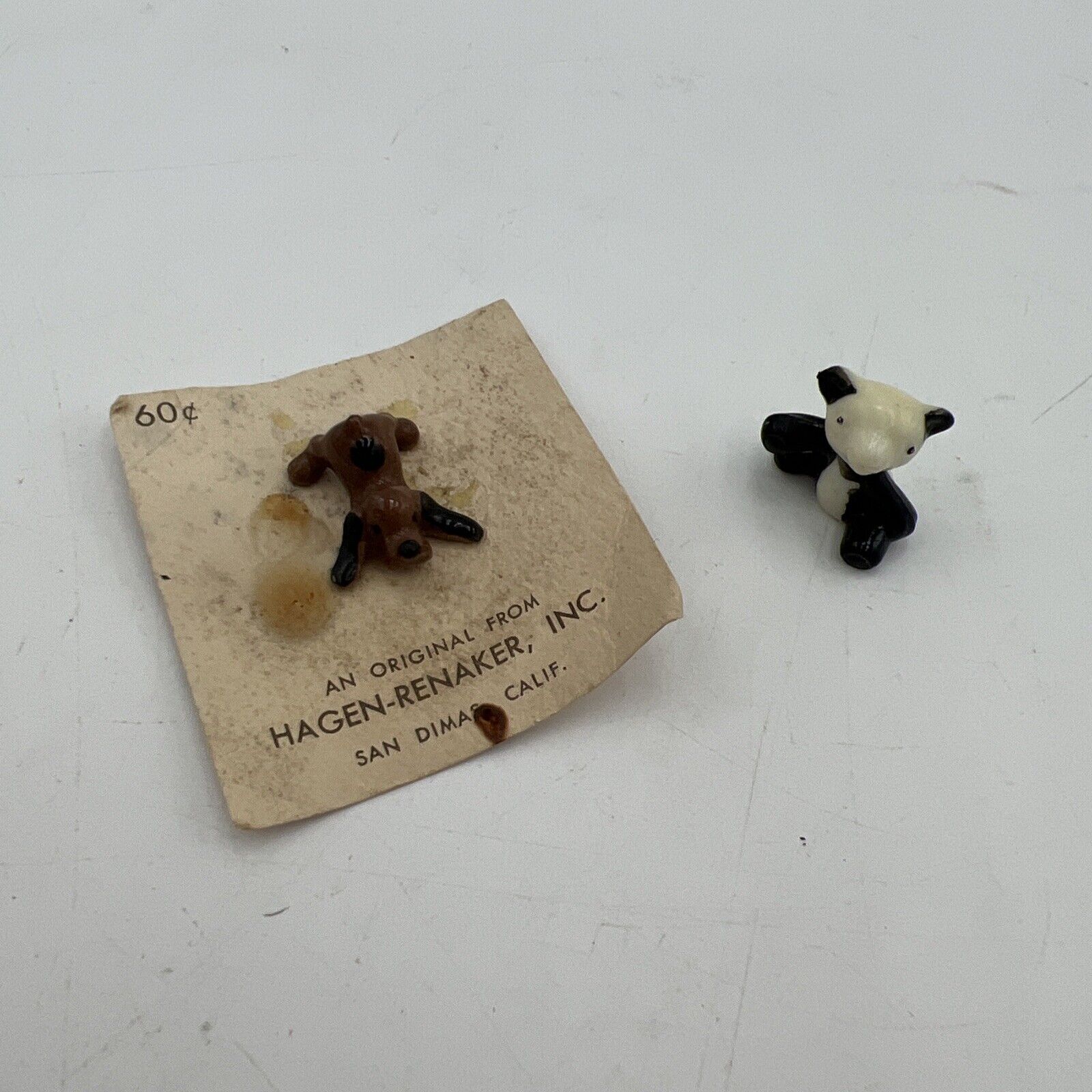 An Original from Hagen-Renaker, Inc. rare vintage Mini Dog and Panda