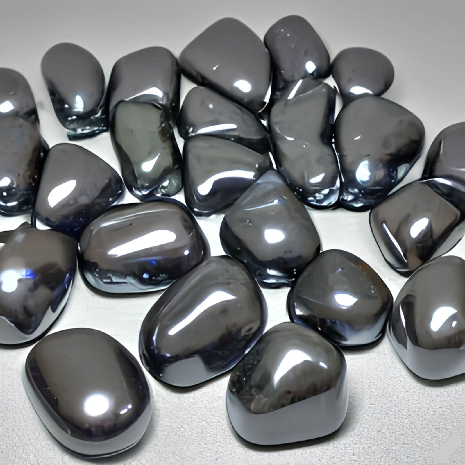 TUMBLED MAGNETIC HEMATITE * Shiny Large Size Iron Ore Mineral * 5-8 pcs / Lb.
