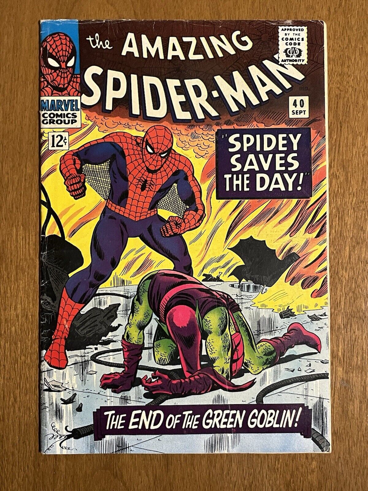 The Amazing Spider-Man #40/Silver Age Marvel Comic Book/Green Goblin Origin/FN-