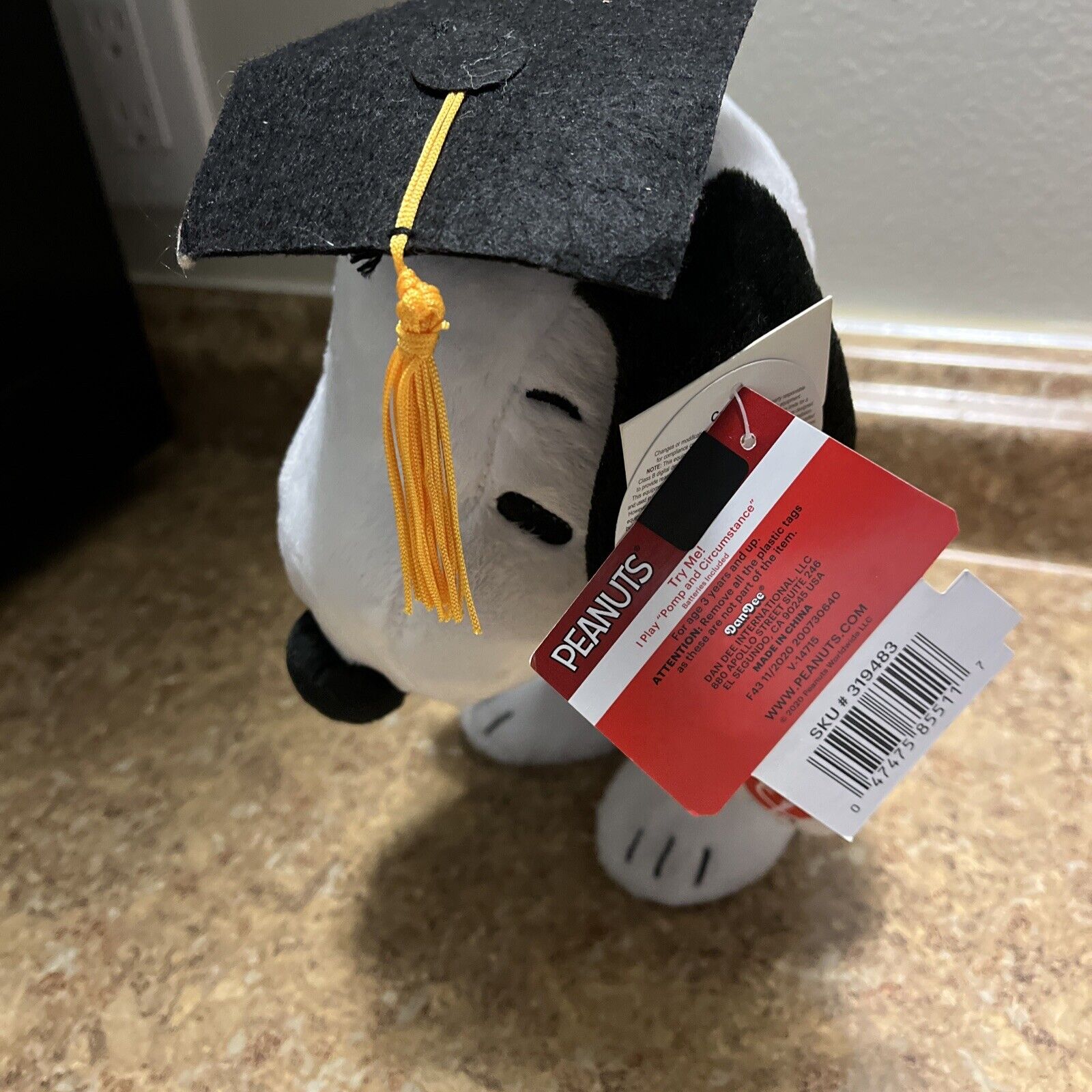 Walking Snoopy graduation plush 2021 Animated Walking To Pomp And Circumference