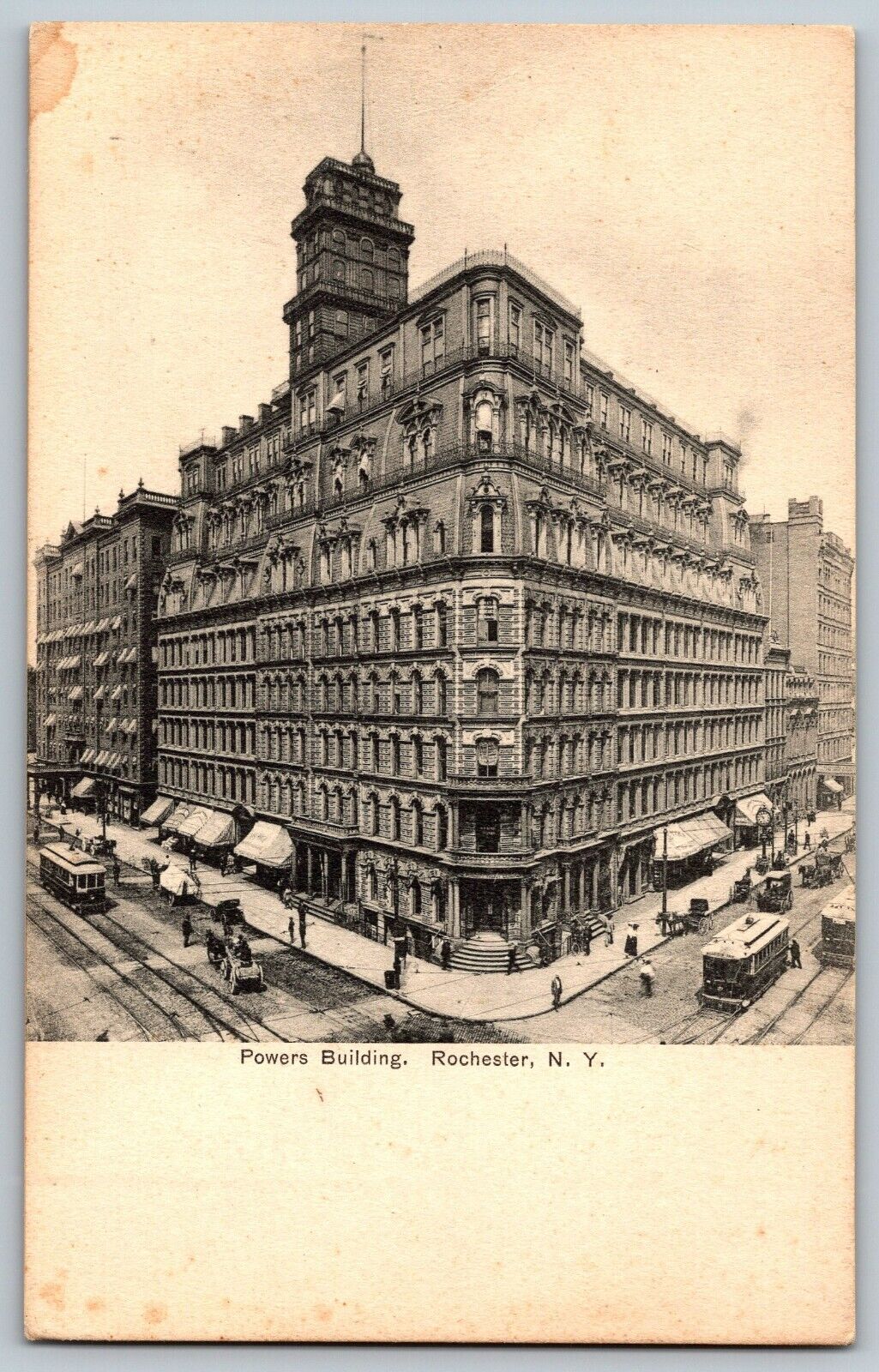 Rochester, New York - Powers Building - Vintage Postcard - Unposted