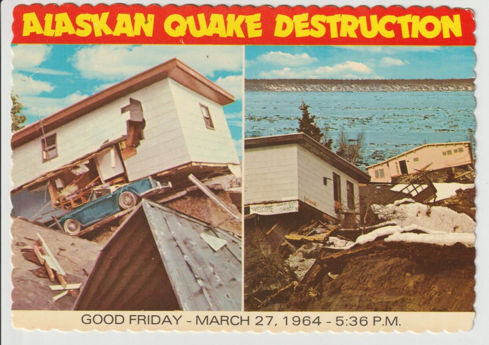 Alaskan Quake Destruction Good Friday March 1964 Alaska Published AK UN-POSTED