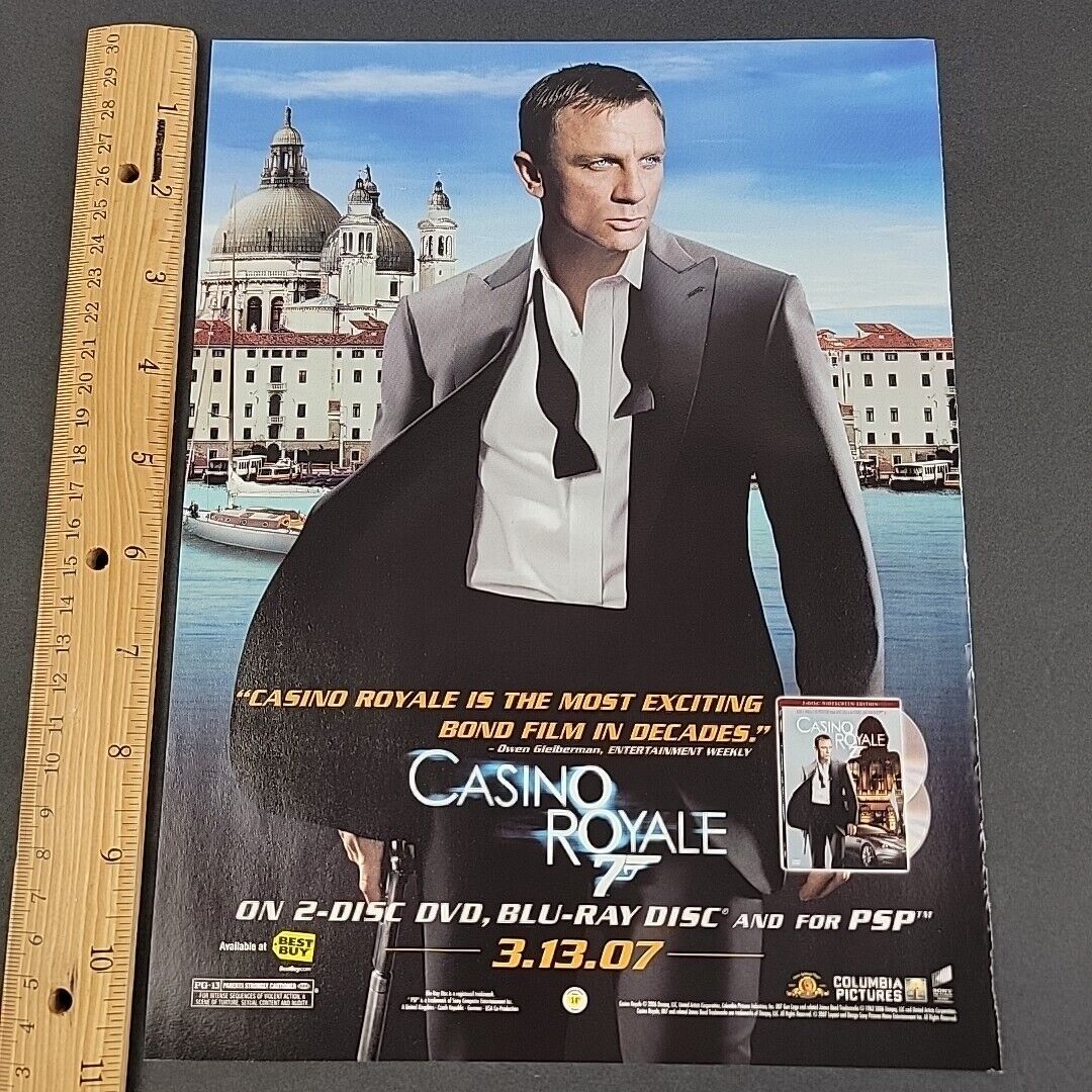 2007 Print Ad Casino Royale 007 James Bond DVD Release Promo Page