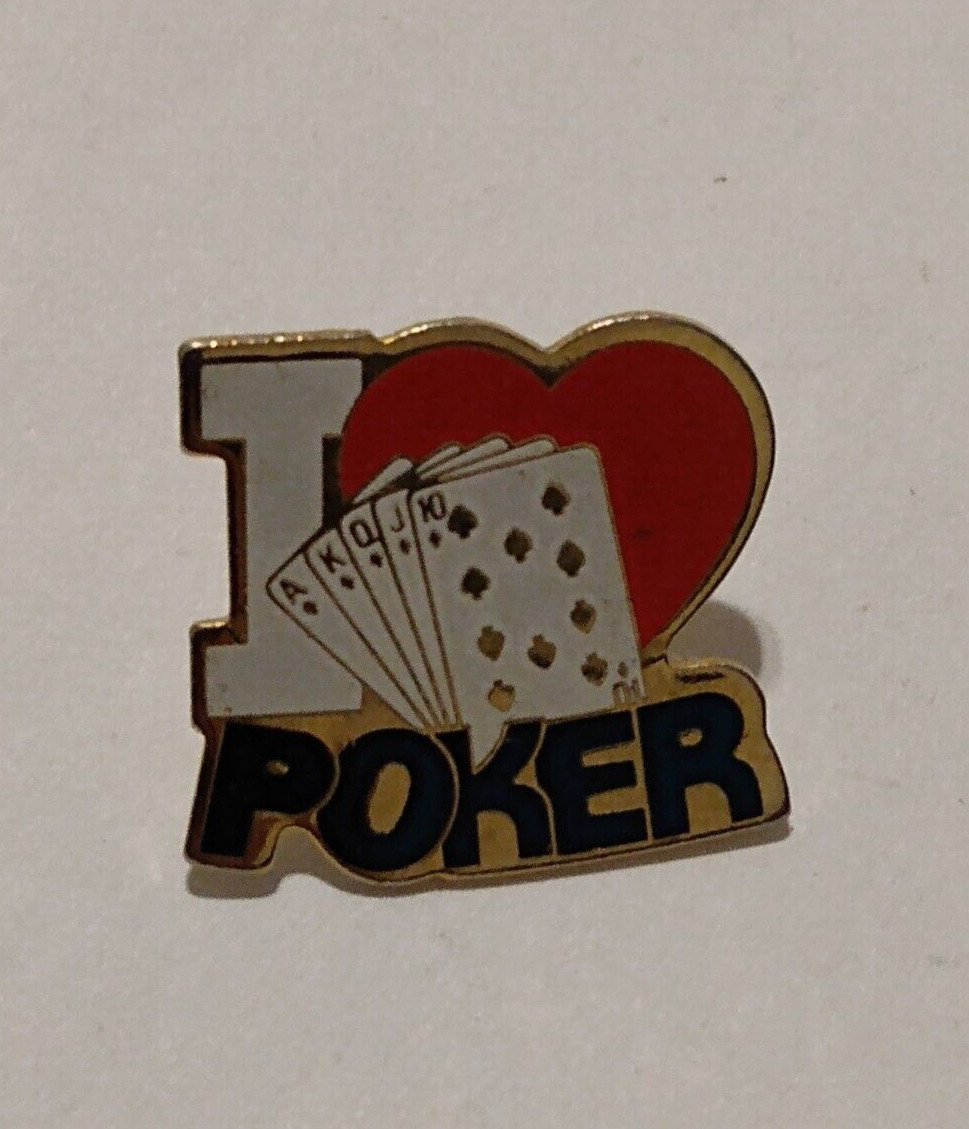 I Love Poker Lapel Pin