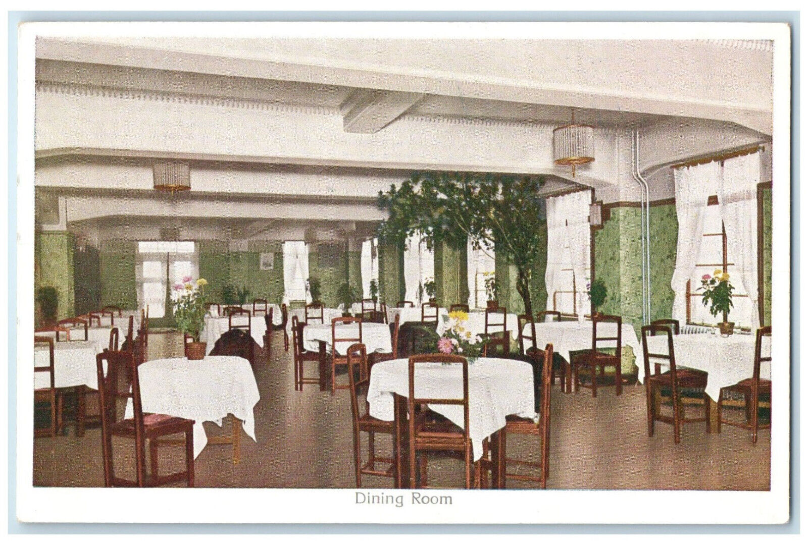 c1950's Dining Room Kyoto Station Hotel Kyoto Japan Vintage Postcard