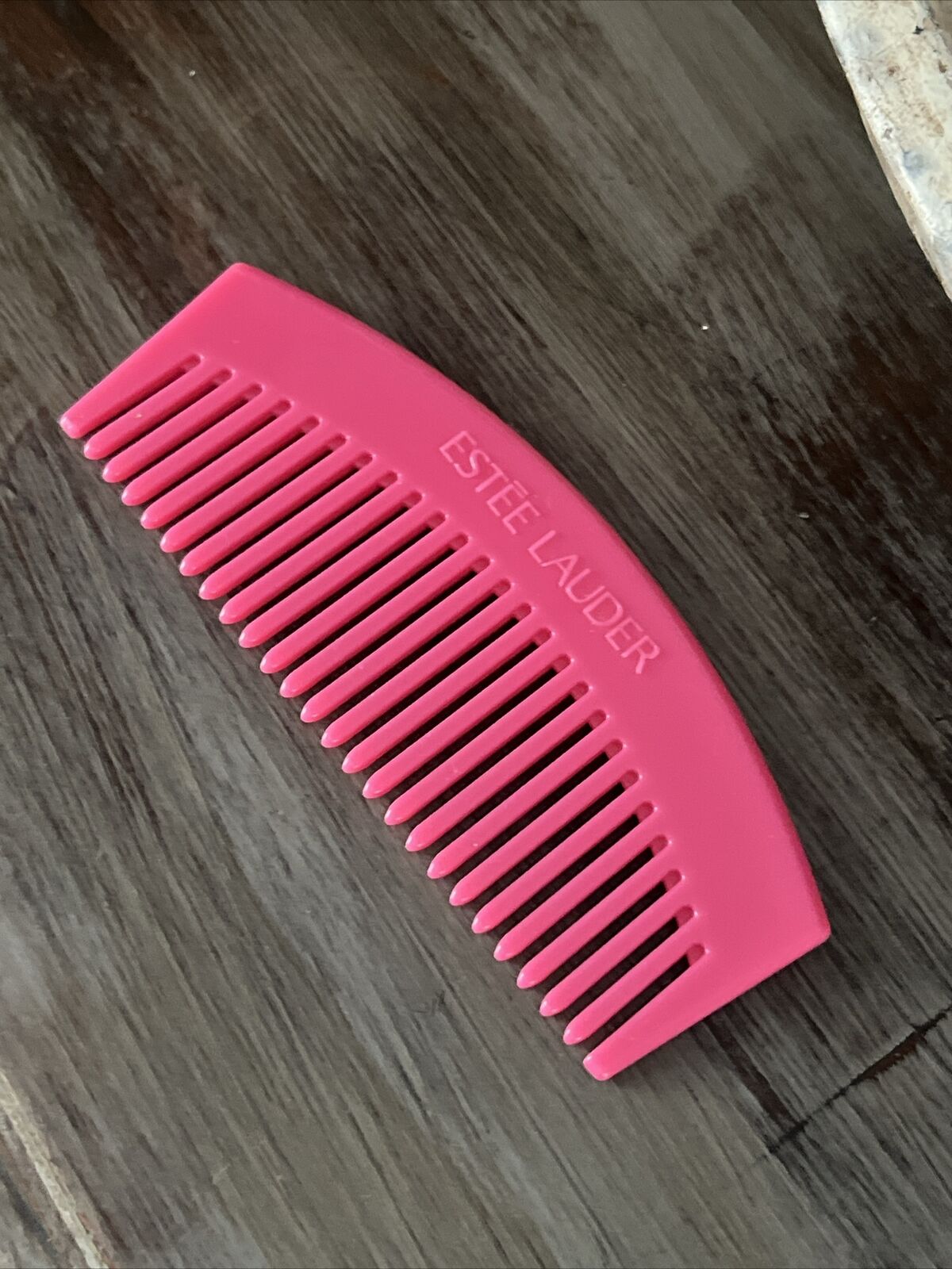Vintage Estée Lauder Hair Brush Comb Hot Pink Plastic Mint Condition