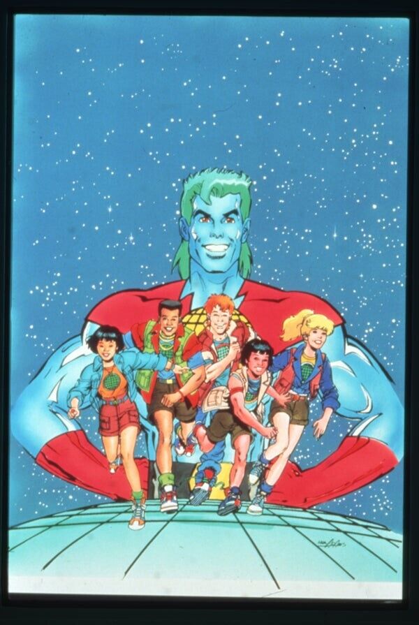 Captain Planet & the Planeteers Animation Poster Art Original Transparency 1990