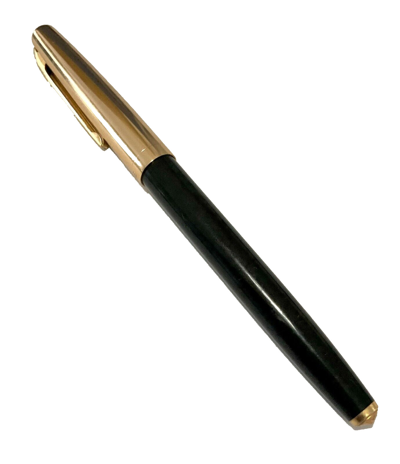 Pen - Black and Goldtone, Brand Unknown, Model 712,  Needs Ink