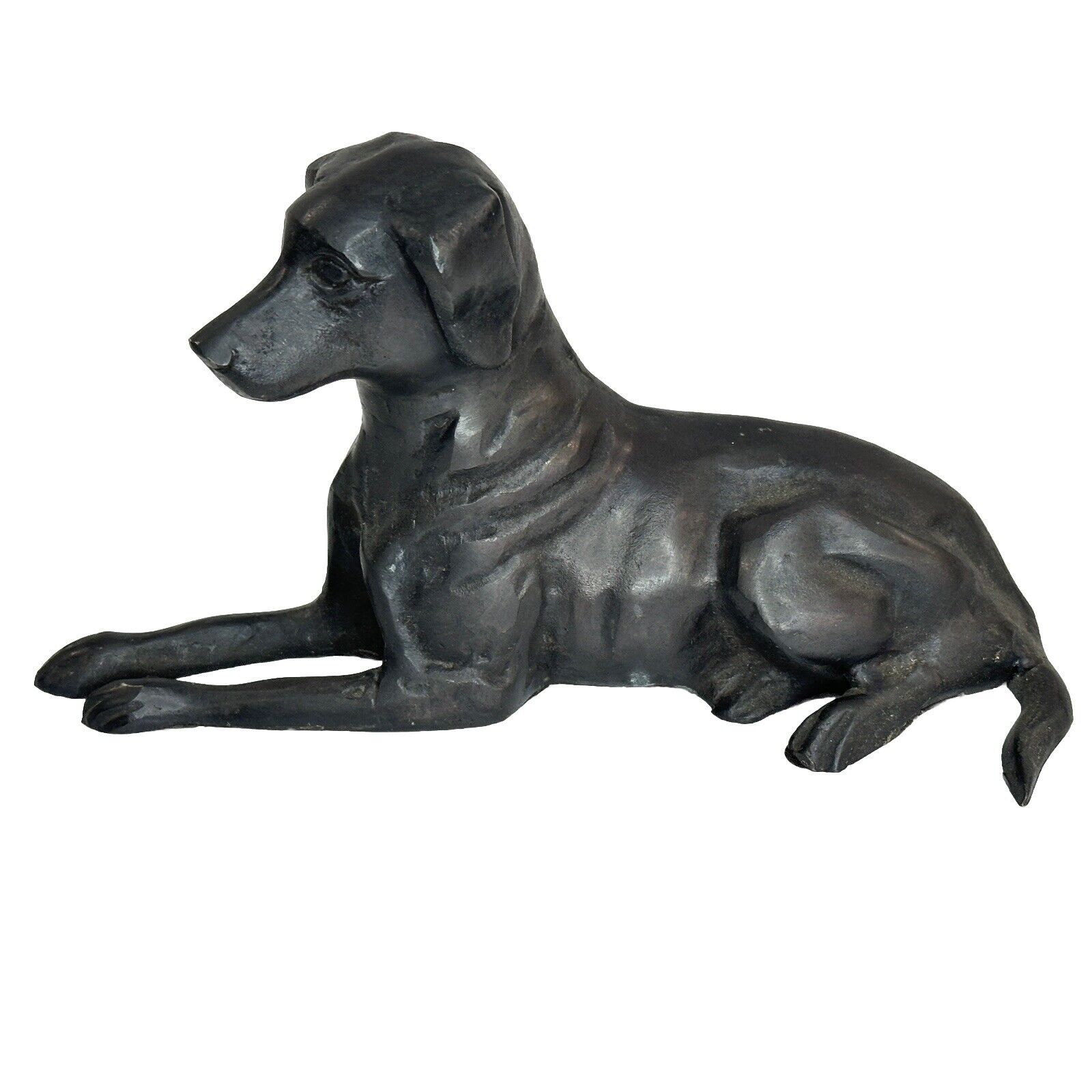 Vintage Bronze Dog Sculpture Figurine