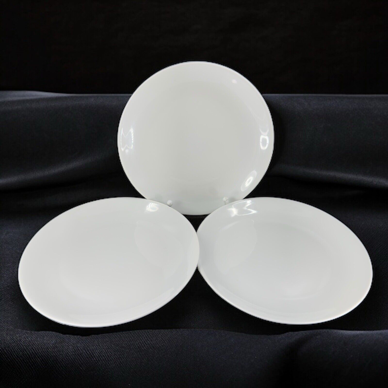 ARZBERG White Porcelain Ceramic Dish Plate Made In Germany Round Plates Set 3