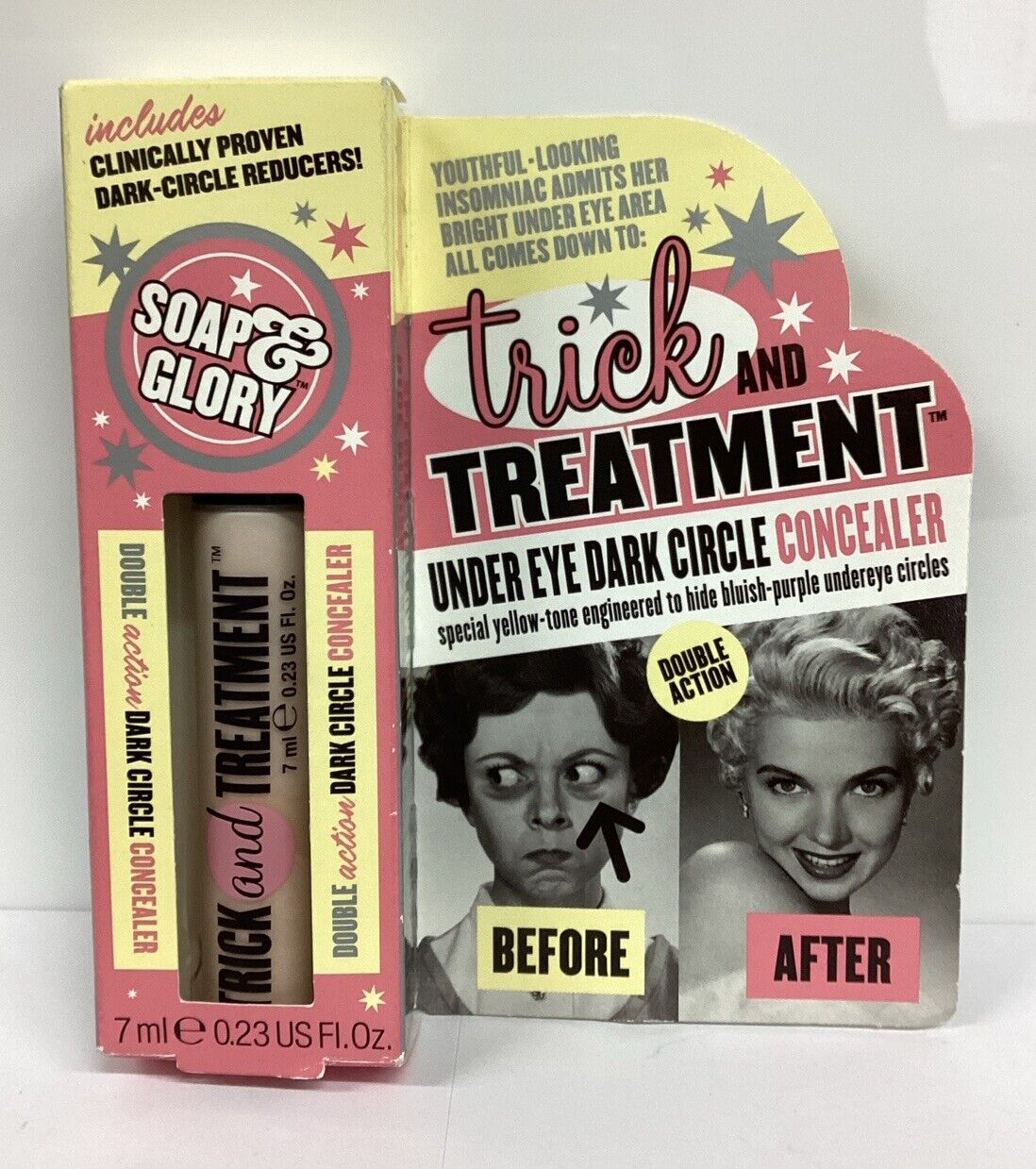 Soap & Glory Trick and Treatment Under eye Dark Circle Concealer 23oz As Picture