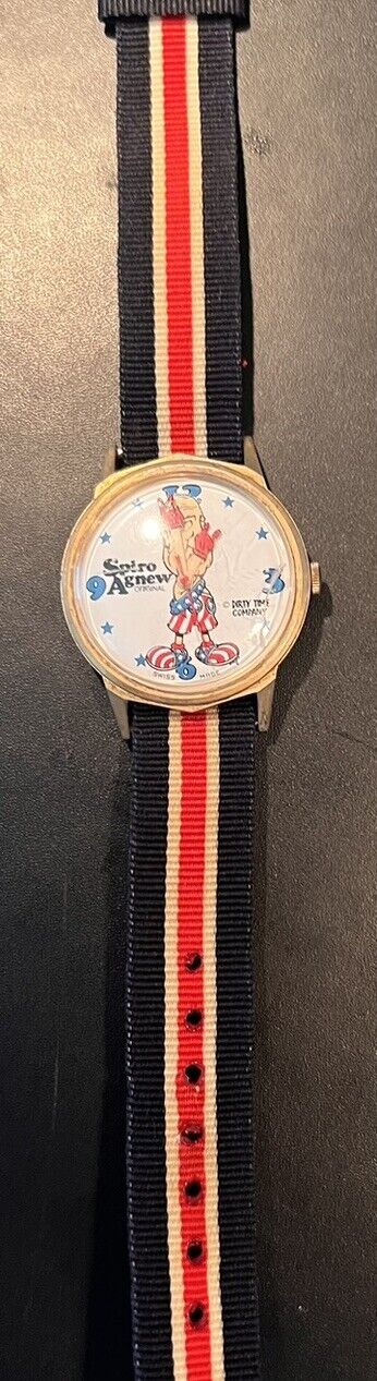 Presidential Campaign Watch Vtg  Spiro Agnew Dirty Time Co. *working*