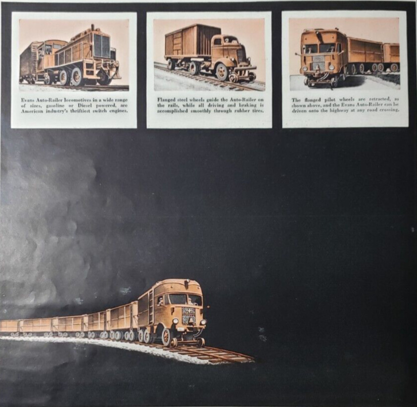 1943 Print Ad Evans War Products Auto-Railer Locomotive Flanged Pilot Wheels