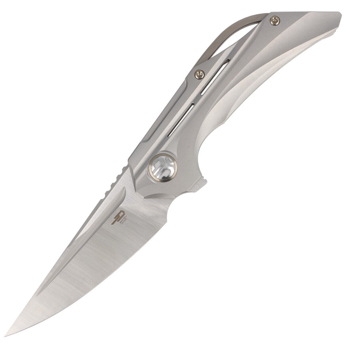 Bestech Knife Vigil Grey Titanium, Satin M390 by Kombou (BT2201A)