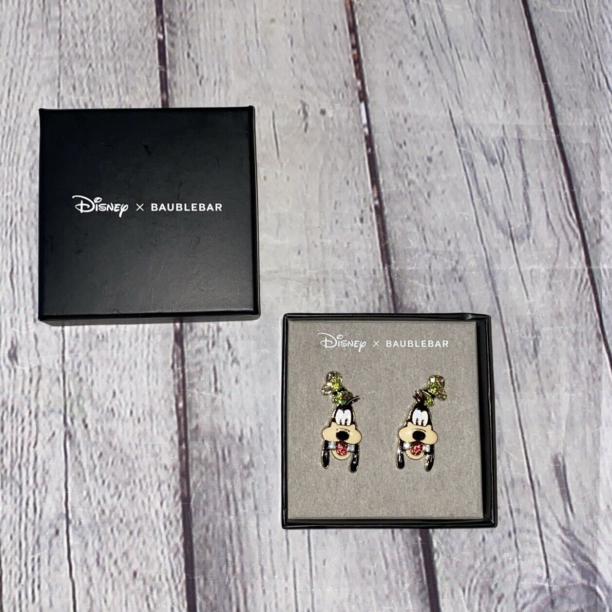 NEW Disney x BaubleBar Cute Goofy Earrings Sparkle Enamel Colorful Studs Jewelry