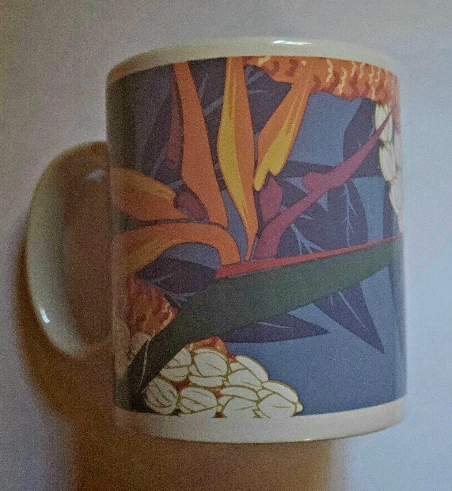 Bird of Paradise Hilo Hattier Hawaii Coffee Cup Mug Vintage 1999 