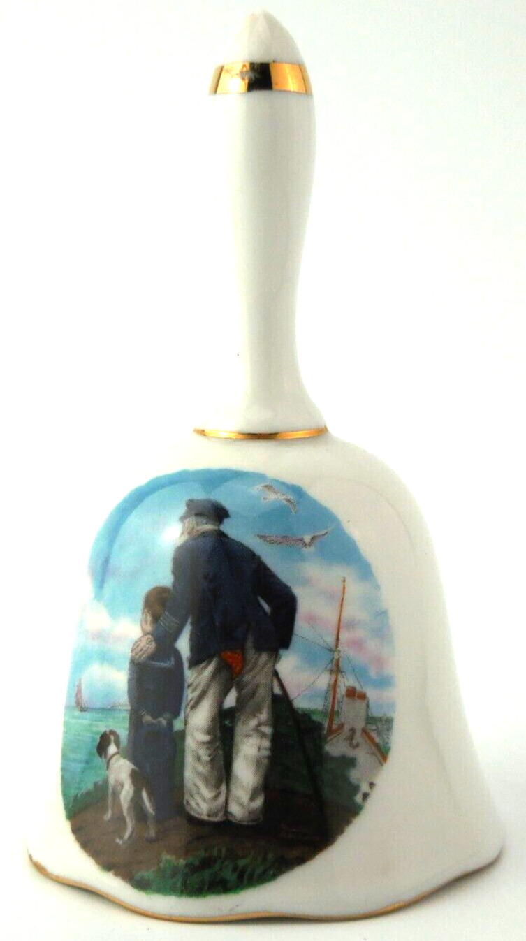 Royal Eaton Norman Rockwell LOOKING OUT TO SEA 1982 Ltd Ed Bell 6 in (BIN A9784)