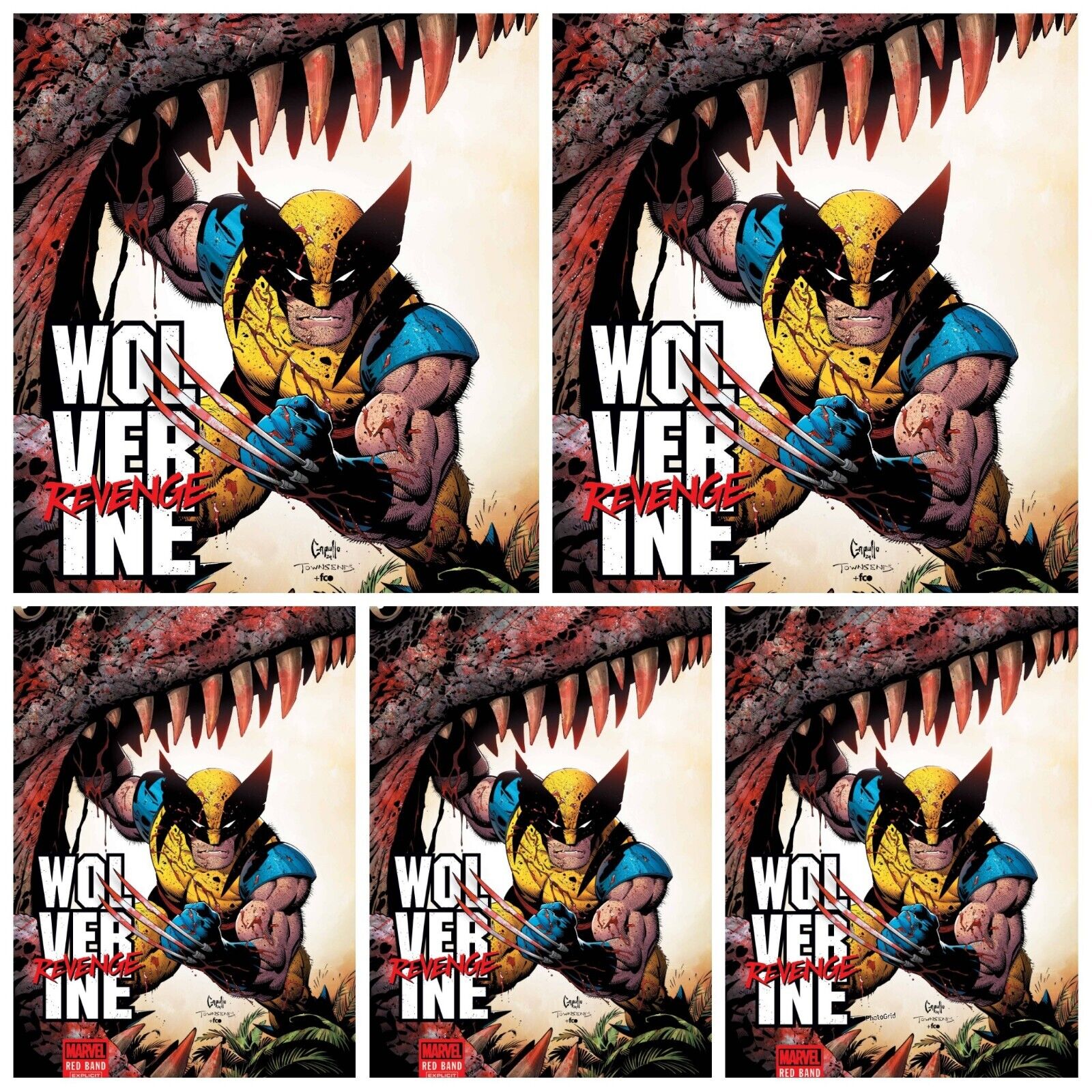 5 Pack Wolverine Revenge #1 RED BAND Capullo PRESALE 8/21 Marvel Comics 2024