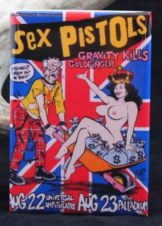 Sex Pistols Concert Poster 2 X 3 Fridge Magnet. The Palladium. Gravity Kills GGA