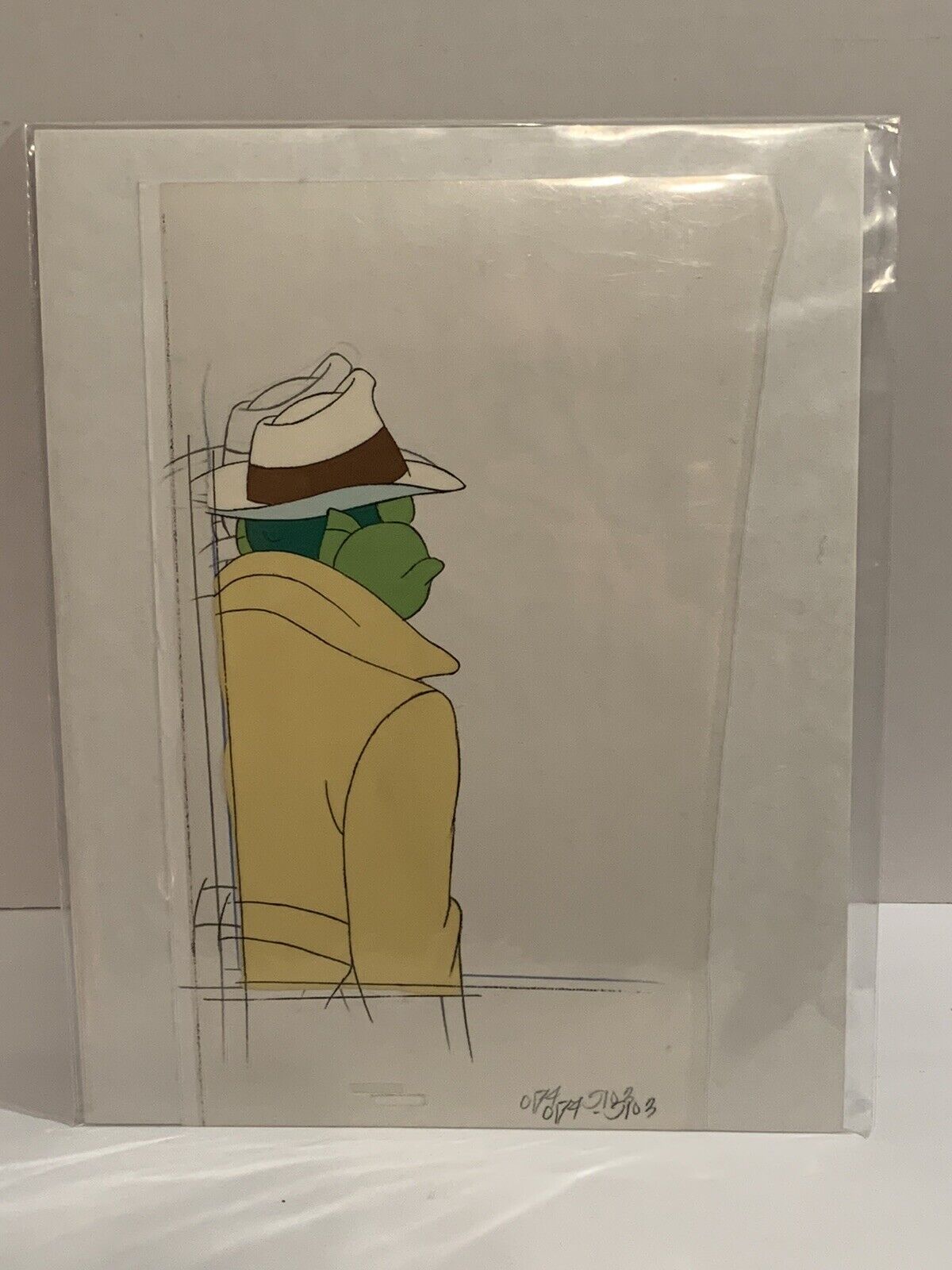 Vintage Fish Police Inspector Gil Animation Cel Production Art 2 Pieces
