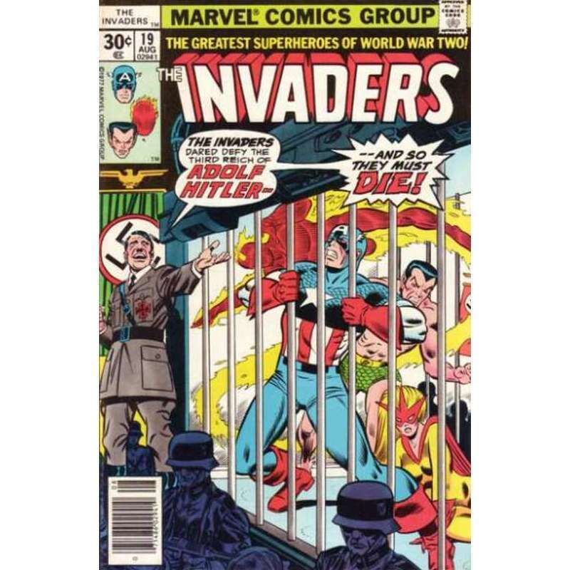 Invaders #19  - 1975 series Marvel comics Fine Full description below [b/