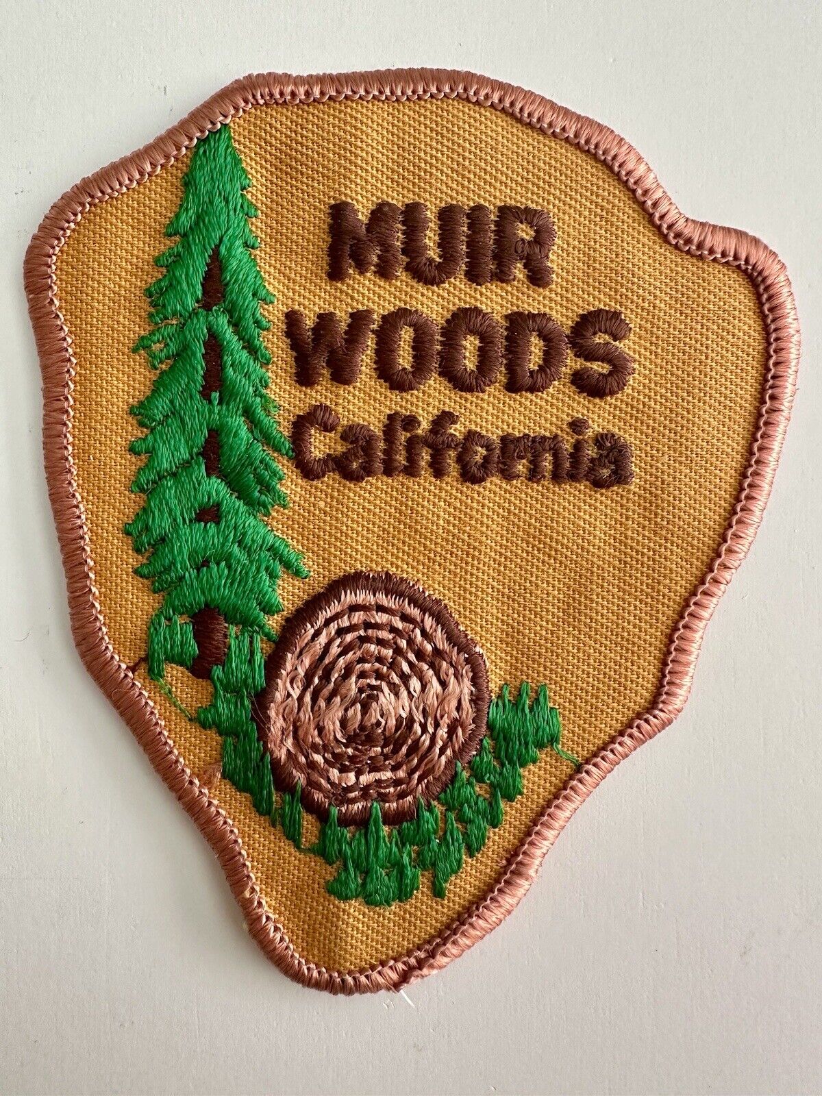 Vintage VTG John Muir Woods, California Embroidered Sew/Iron-on Souvenir Patch