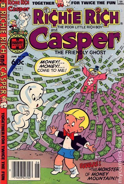 Richie Rich and Casper #44 VG 4.0 1982 Stock Image Low Grade