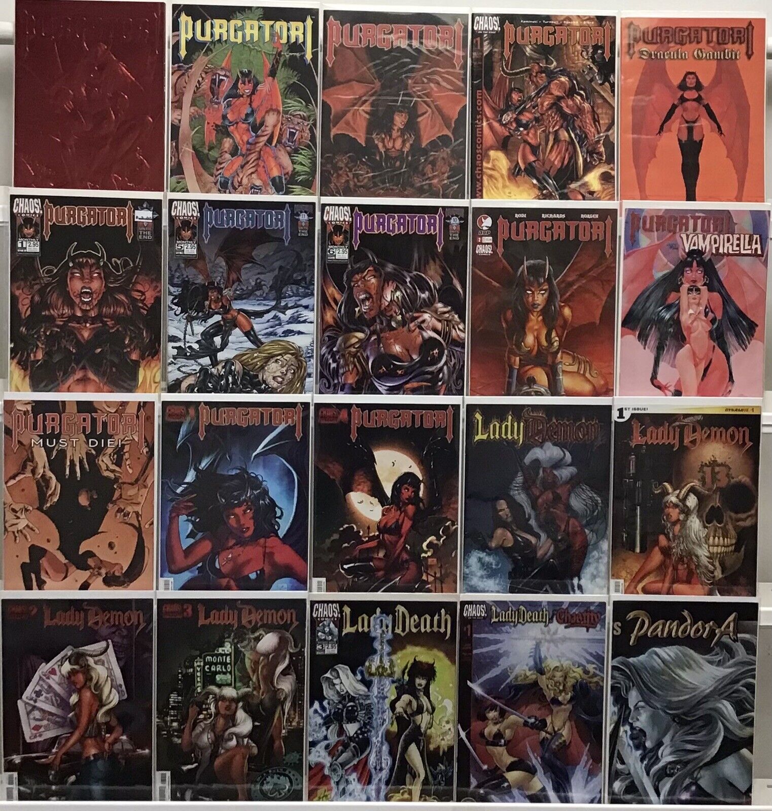 Chaos Comics Purgatori/Lady Demon/Lady Death Lot Of 20 Comics