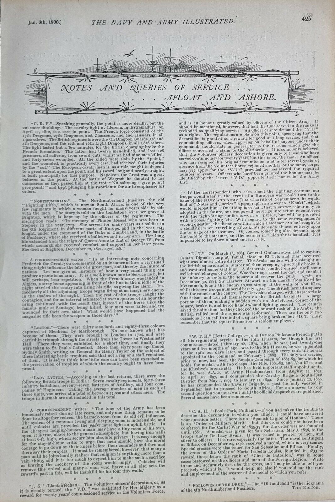 1900 BOER WAR ERA PRINT VARIOUS SMALL ARTICLES