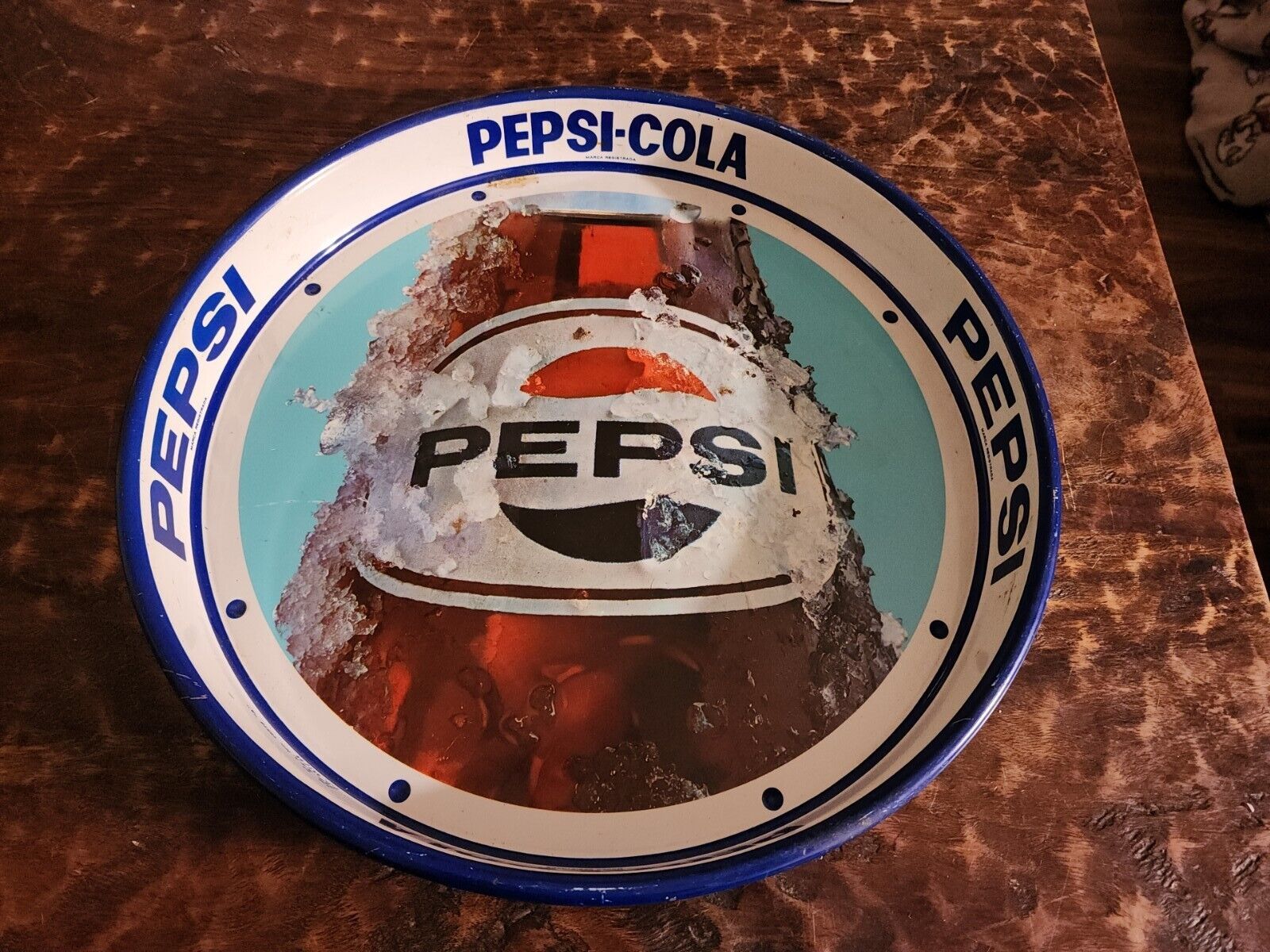 Pepsi-Cola Marca Registrada Vintage Metal Tray Mexico