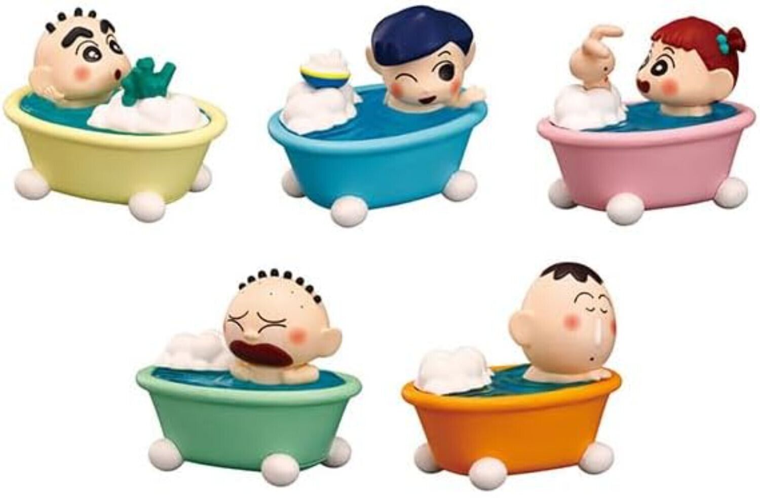 Furotomo PokaPoka bath time Baby Crayon Shin-chan Collection Toy 5 Type Comp Set