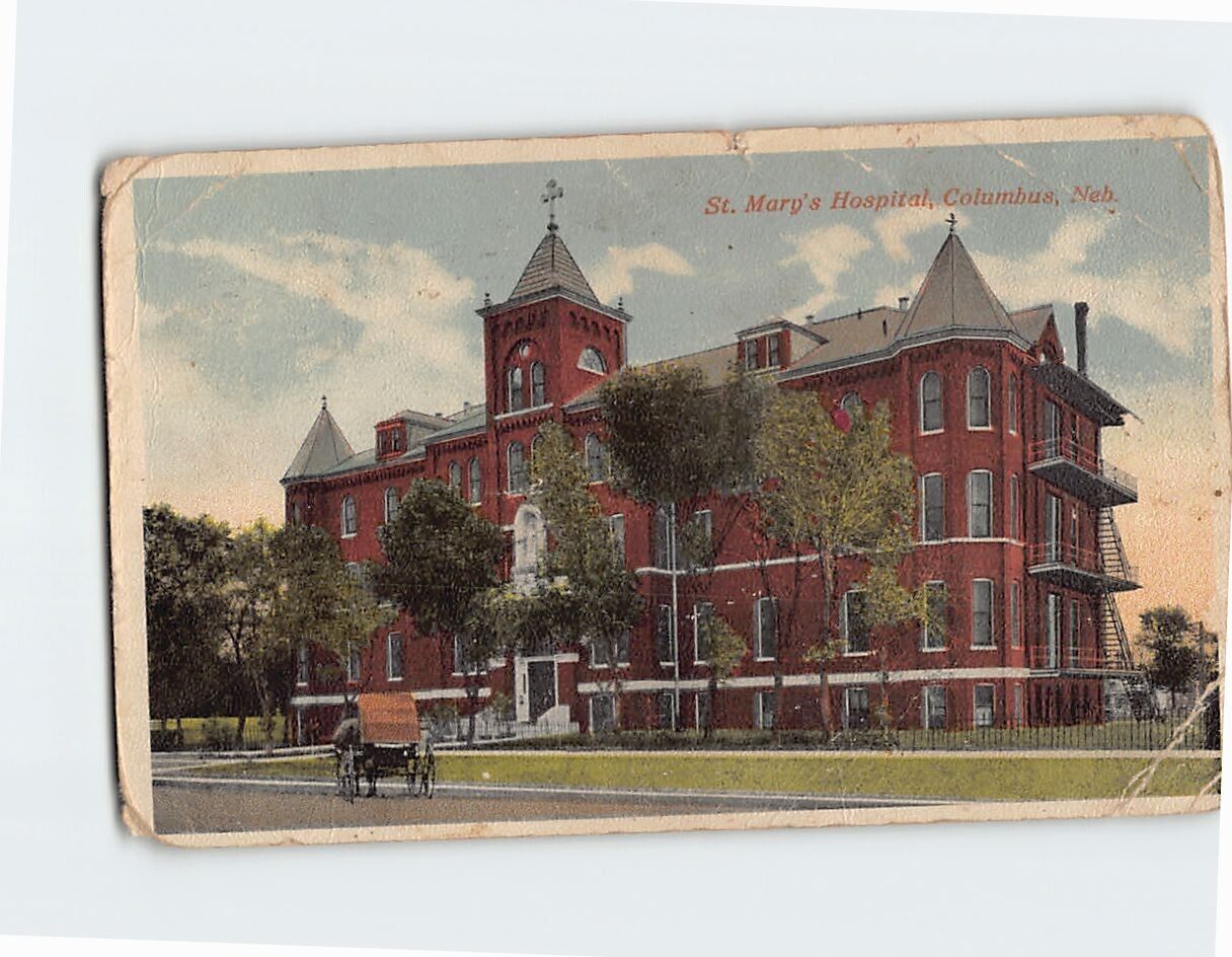 Postcard St. Marys Hospital Columbus Nebraska USA