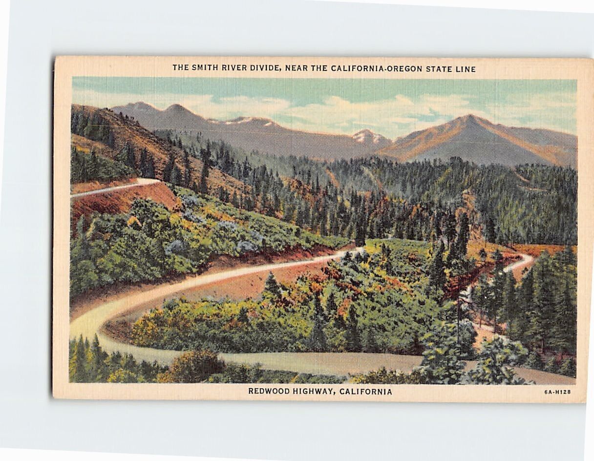 Postcard Smith River Divide Redwood Highway California USA
