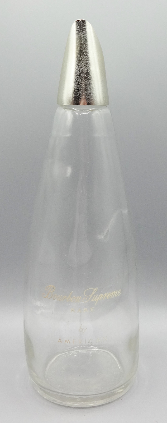Vintage Bourbon Supreme Rare by American Glass Decanter Liquor Empty Bottle