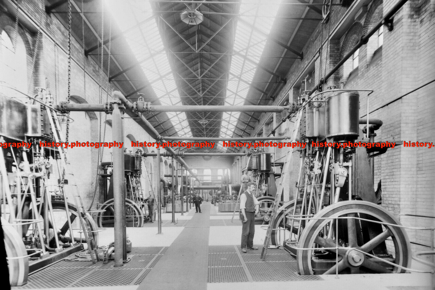 F001900 Interior of engine the house at Crossness Sewage Treatment Works. London