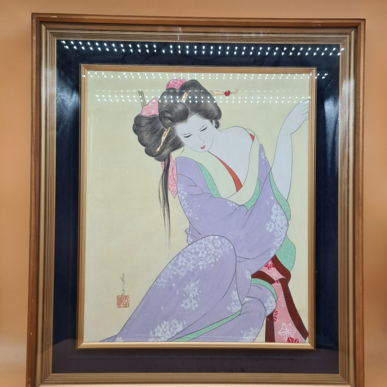 Japanese Picture Art In Frame 22x25