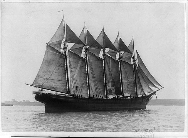 Gov Ames #3,American sailing ships,boats,fecit,Brooklyn,Charles Bolles,c1895