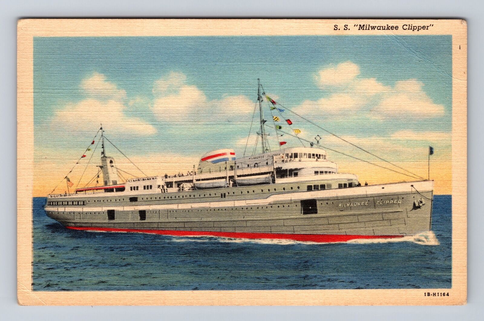 SS Milwaukee Clipper, Ship, Transportation, Antique, Vintage Souvenir Postcard