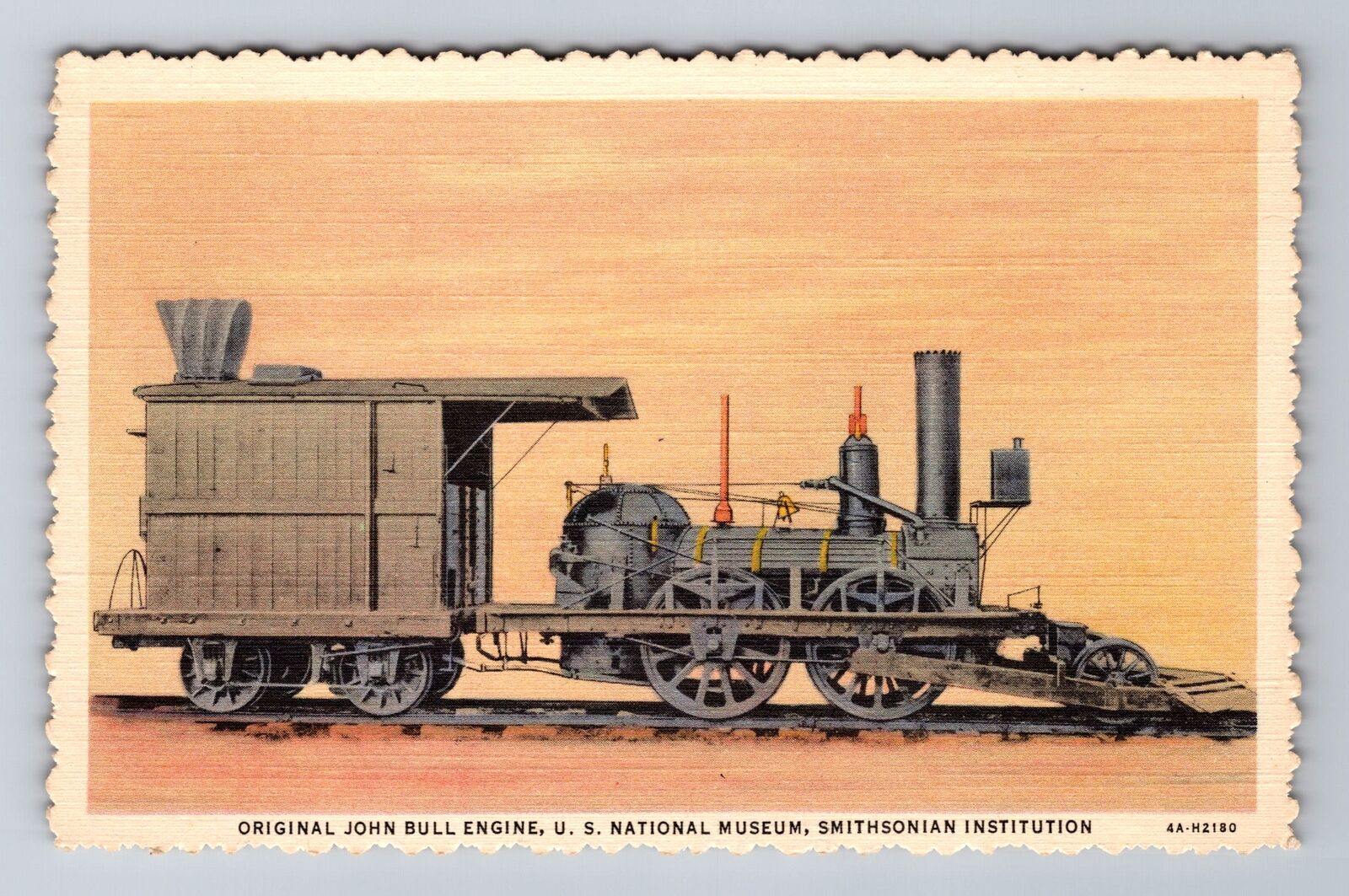 Washington DC- Original John Bull Engine, Antique, Vintage Souvenir Postcard