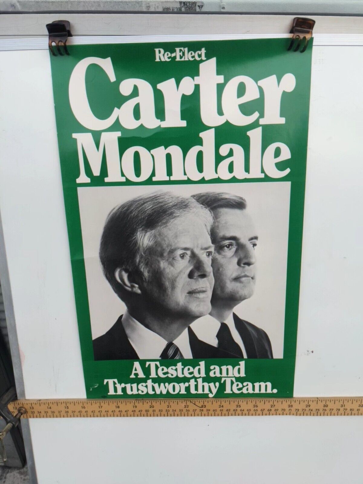 Re-Elect Carter Campaign Posters Set of (2) 1980 Vintage Cardboard-make offer