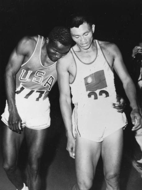 American athlete Rafer Johnson & Yang Chuan-Kwang Taiwan together af- Old Photo