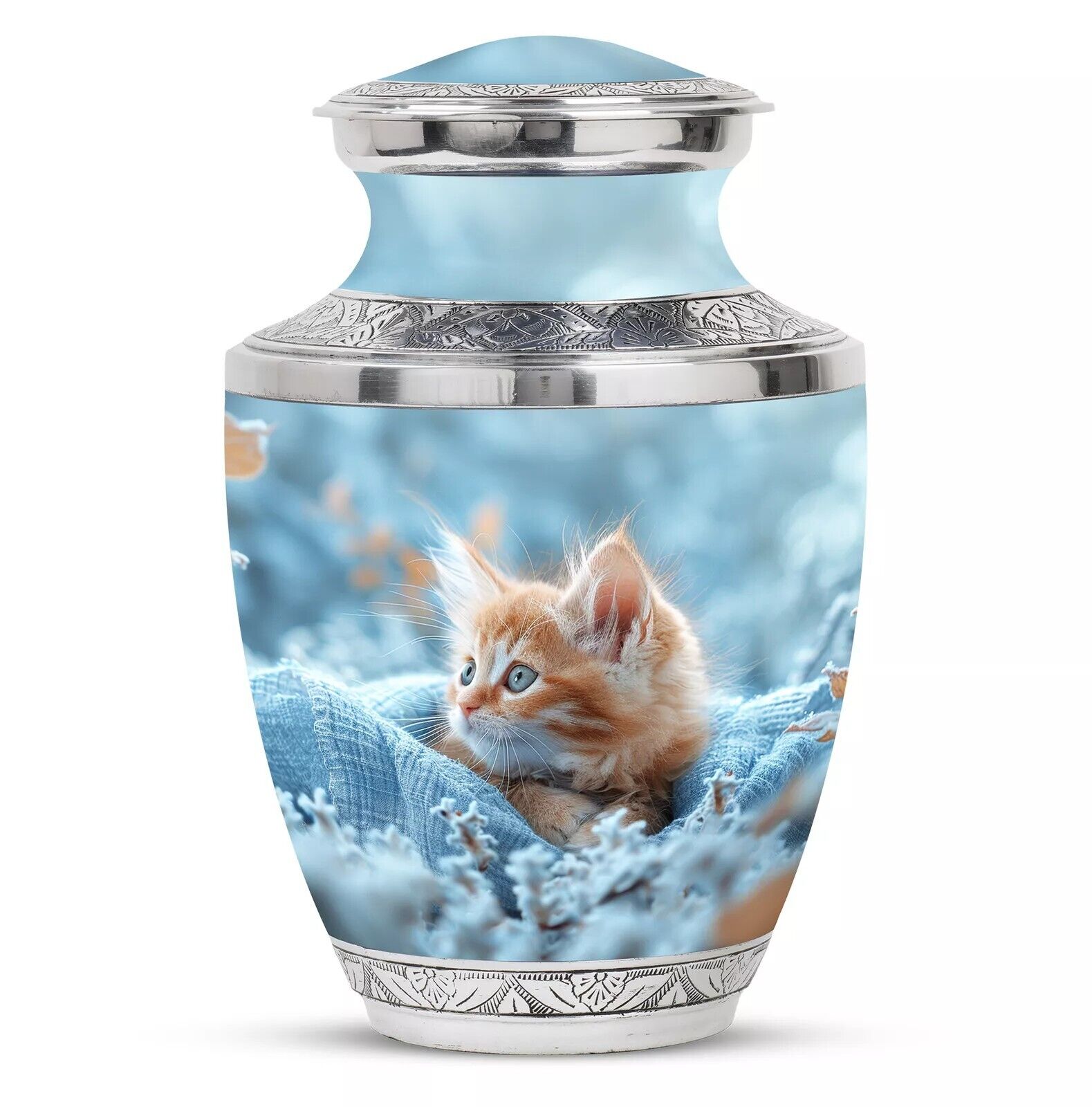 Cremation Urn A Kitten's Enchantment Large Unique Urns For Ashes Size 10