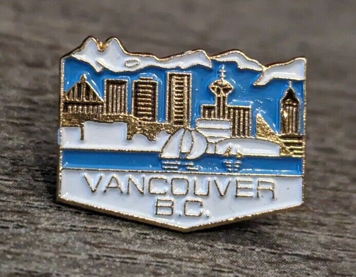 Vancouver B.C. British Columbia Canada City Bay & Skyline Souvenir Lapel Pin