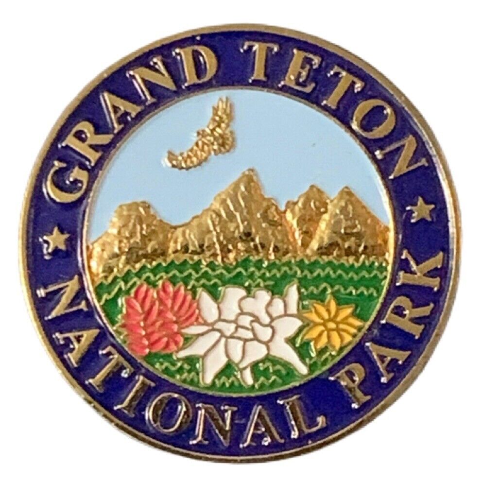 Vintage Grand Teton National Park Scenic Travel Souvenir Pin